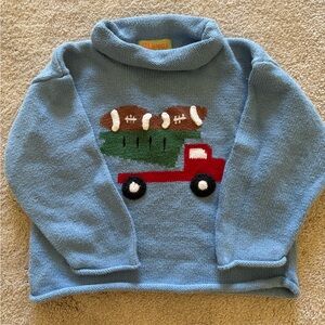 Claver Light Blue Football Truck Sweater